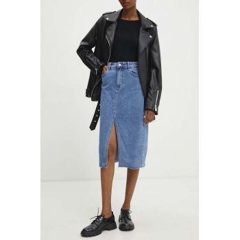 Answear Lab fusta jeans mini, evazati