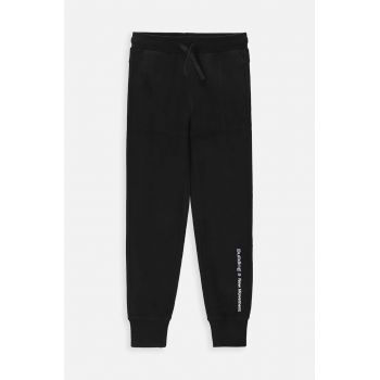 Coccodrillo pantaloni de trening pentru copii culoarea negru, neted