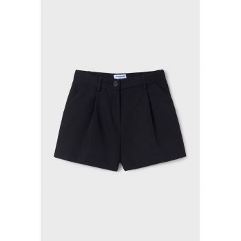 Mayoral pantaloni scurti copii culoarea negru, neted