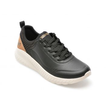 Pantofi sport SKECHERS negri, BOBS SQUAD CHAOS, din piele ecologica
