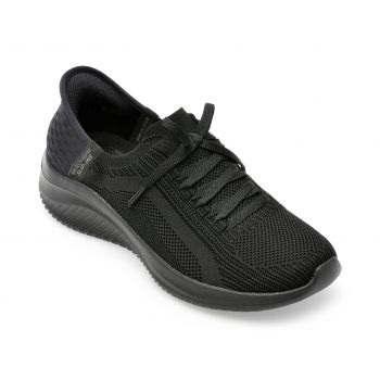 Pantofi sport SKECHERS negri, ULTRA FLEX 3.0, din piele ecologica