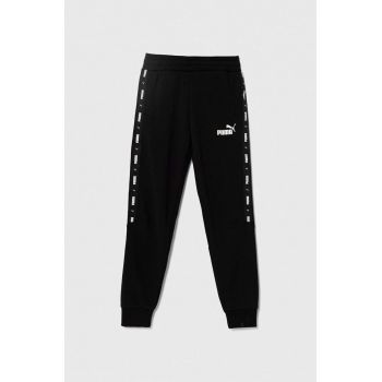 Puma pantaloni de trening pentru copii ESS Tape Sweatpants TR cl culoarea negru, cu imprimeu