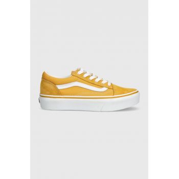 Vans tenisi copii Old Skool Platform culoarea galben