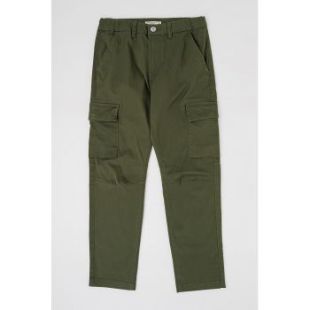 Pantaloni cargo cu talie ajustabila