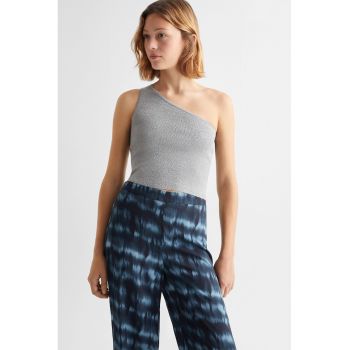 Pantaloni cu croiala ampla si model tie-dye