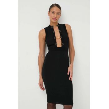 Elisabetta Franchi rochie culoarea negru, mini, mulata