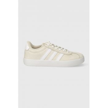 adidas sneakers pentru copii VL COURT 3.0 K culoarea bej