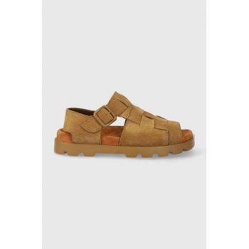 Camper sandale din piele intoarsa Brutus Sandal femei, culoarea maro, K201397.006