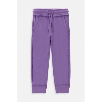 Coccodrillo pantaloni de trening pentru copii culoarea violet, neted