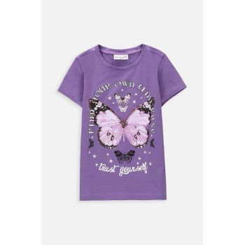 Coccodrillo tricou copii culoarea violet