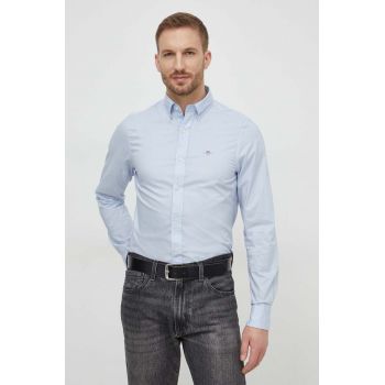 Gant camasa din bumbac barbati, cu guler button-down, slim