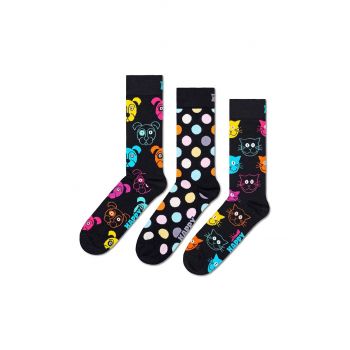 Happy Socks sosete Classic Dog 3-pack culoarea albastru marin