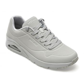 Pantofi sport SKECHERS gri, UNO, din piele ecologica