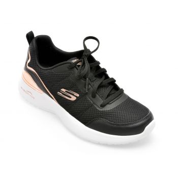 Pantofi sport SKECHERS negri, SKECH-AIR DYNAMIGHT, din material textil