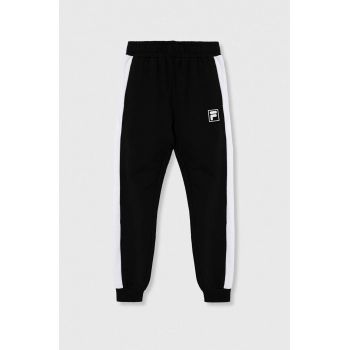 Fila pantaloni de trening pentru copii BLECKEDE culoarea negru, modelator