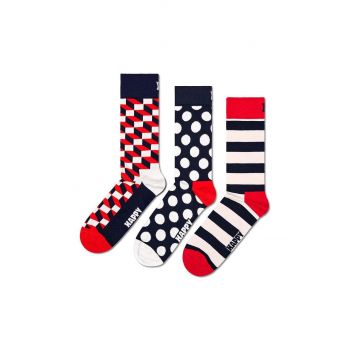 Happy Socks sosete Classic Filled Optic Socks 3-pack