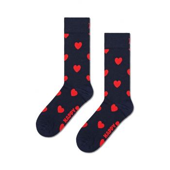 Happy Socks sosete Heart Sock culoarea albastru marin