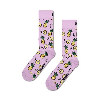 Happy Socks sosete Pineapple Sock culoarea violet