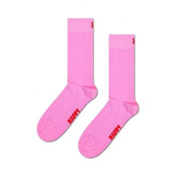 Happy Socks sosete Solid Sock culoarea roz