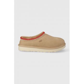 UGG papuci din piele intoarsa Tasman culoarea bej, 5955