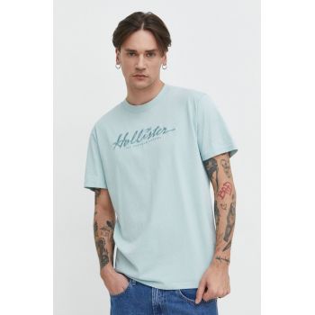 Hollister Co. tricou din bumbac barbati, cu imprimeu