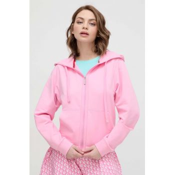 HUGO bluză femei, culoarea roz, cu glugă, uni 50520504 ieftin