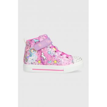 Skechers tenisi copii TWINKLE SPARKS UNICORN DAYDREAM culoarea roz