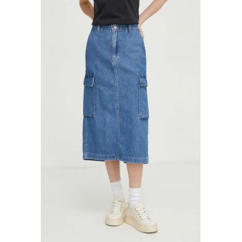 Levi's fustă din denim midi, evazată