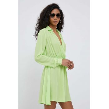XT Studio rochie culoarea verde, mini, evazati