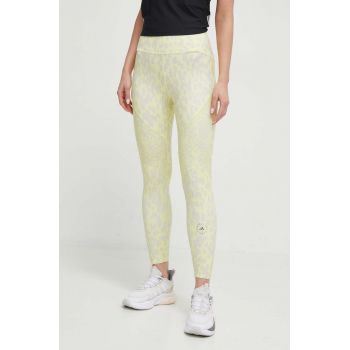 adidas by Stella McCartney colanți de antrenament Truepurpose culoarea galben, cu imprimeu IN3605