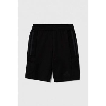 adidas pantaloni scurti copii culoarea negru, talie reglabila