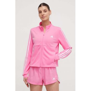 adidas Performance hanorac de antrenament culoarea roz, cu imprimeu IS3974