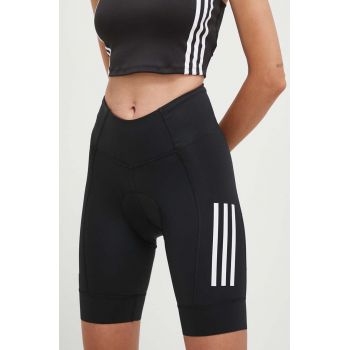 adidas Performance pantaloni scurți de ciclism culoarea negru, cu imprimeu, high waist IJ8334