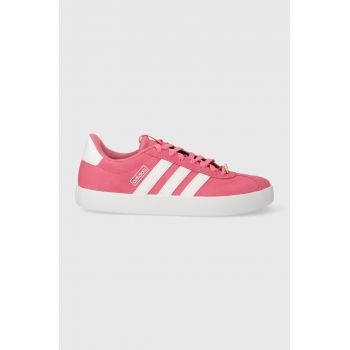 adidas sneakers din piele intoarsă COURT culoarea roz ID9075