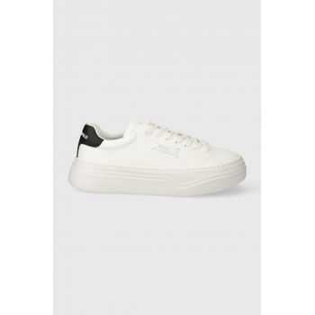 Karl Lagerfeld sneakers KONVERT culoarea alb, KL63420