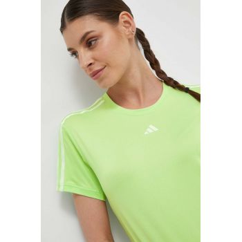 adidas Performance tricou de antrenament Training Essentials culoarea verde IS4213 ieftin