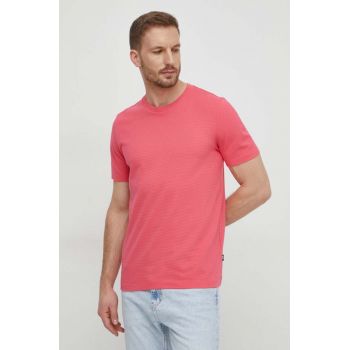 BOSS tricou bărbați, culoarea roz, uni 50452680 ieftin