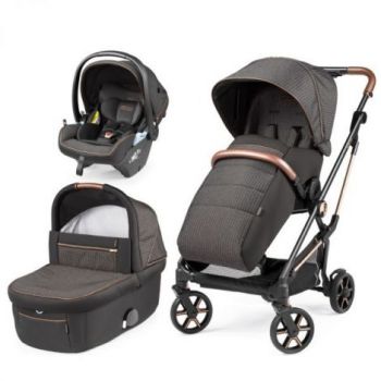 Carucior 3 in 1 Peg Perego Vivace, Lounge, 0 - 22 kg, 500, Negru Gri