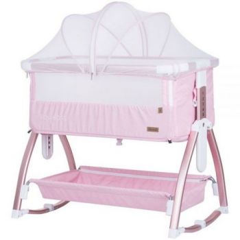 Patut Co-Sleeper Chipolino Baby Boss blush la reducere