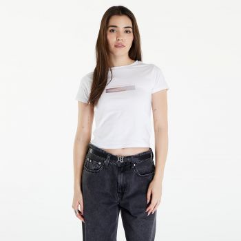 Calvin Klein Jeans Diffused Box Fitted Short Sleeve Tee Bright White ieftin