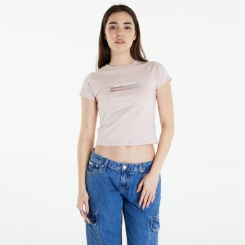 Calvin Klein Jeans Diffused Box Fitted Short Sleeve Tee Sepia Rose ieftin