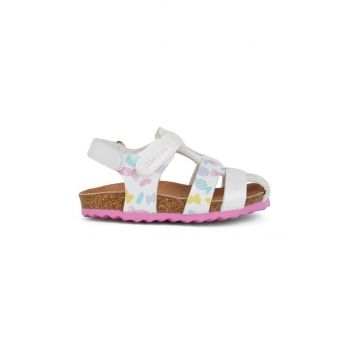 Geox sandale copii SANDAL CHALKI culoarea alb