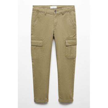 Pantaloni cargo din amestec de bumbac