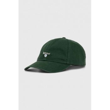 Barbour șapcă de baseball din bumbac Sports Caps culoarea verde, cu imprimeu, MHA0274