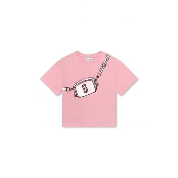 Marc Jacobs tricou de bumbac pentru copii culoarea roz