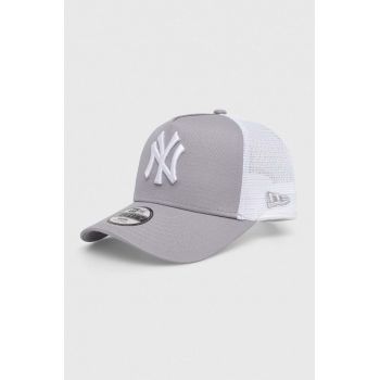 New Era șapcă de baseball pentru copii NEW YORK YANKEES culoarea gri, cu imprimeu