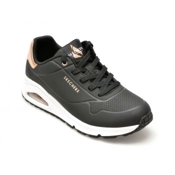 Pantofi sport SKECHERS negri, UNO, din piele ecologica