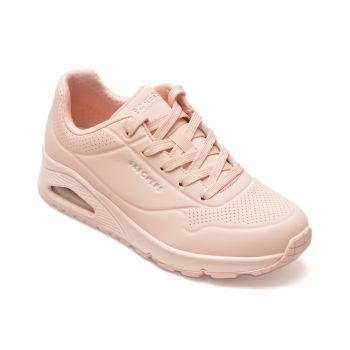 Pantofi sport SKECHERS roz, UNO, din piele ecologica