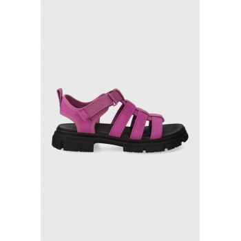 UGG sandale copii ASHTON MULTISTRAP culoarea violet