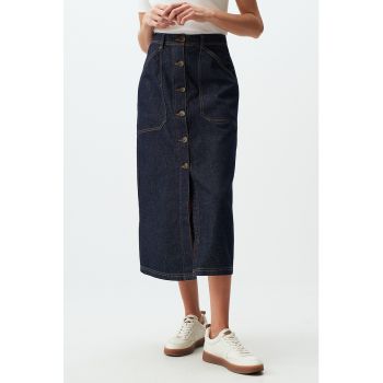 Fusta midi de denim